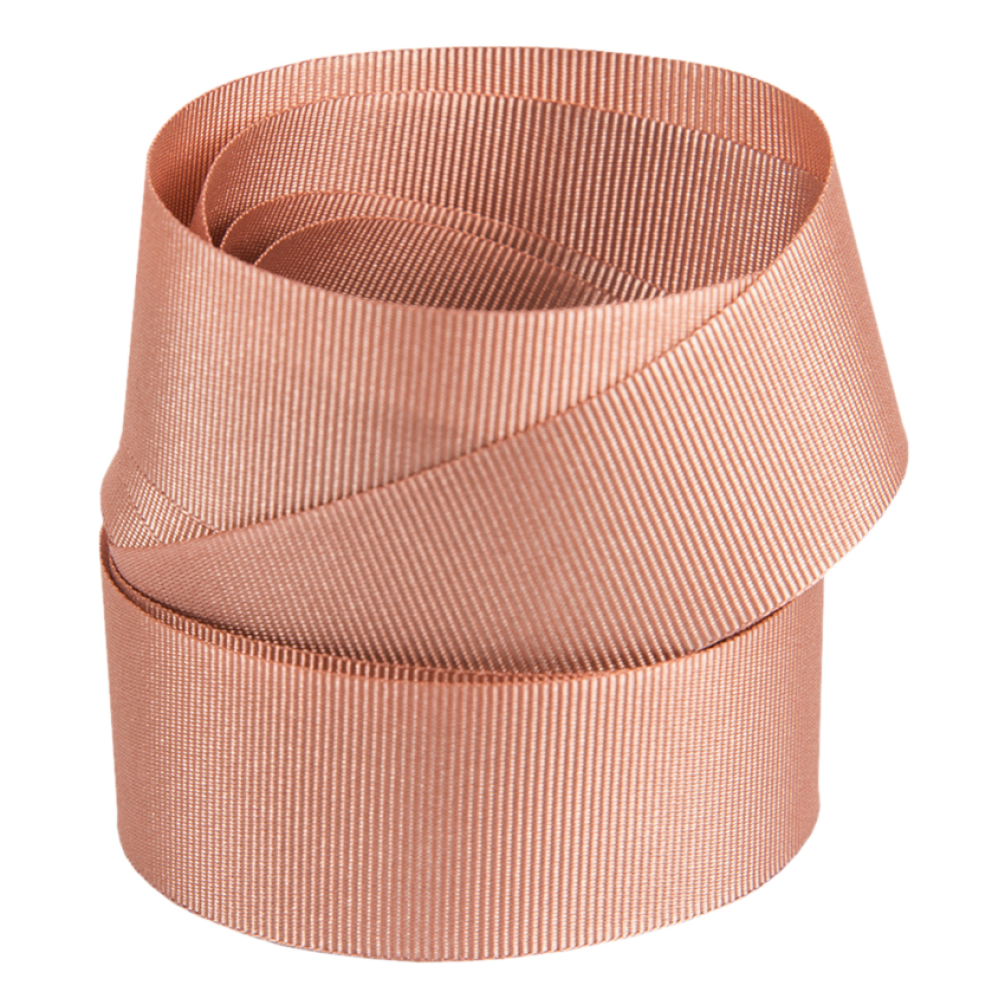 Rose Gold Recycled Grosgrain Ribbon 20 metres x 25mm