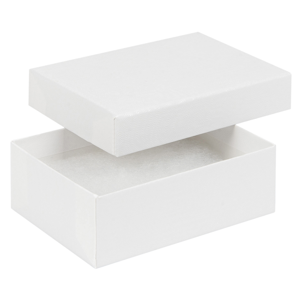 Kraft White Swirl Earring Jewellery Gift Box