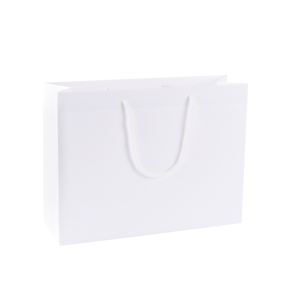 Extra Large Landscape White Paper Gift Bag With Rope Handles