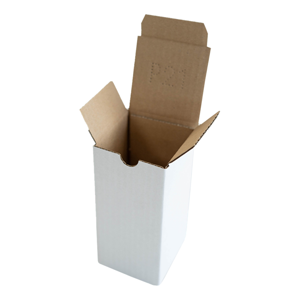 Pack of 50 Single Wall White Packing Boxes - 76 x 76 x 152mm
