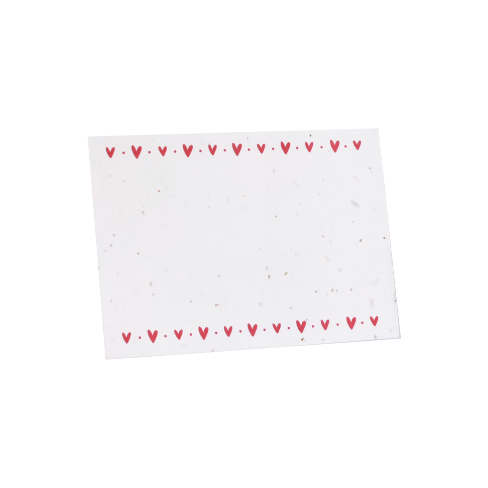 Love Heart Plantable Valentines Day A6 Seed Paper Note Card