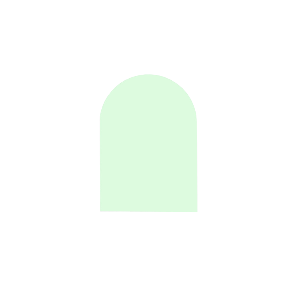 Plain Spearmint Green A6 Arch Note Card