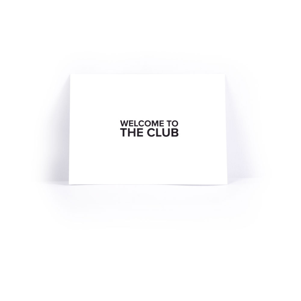 Welcome to the Club A6 Note Card