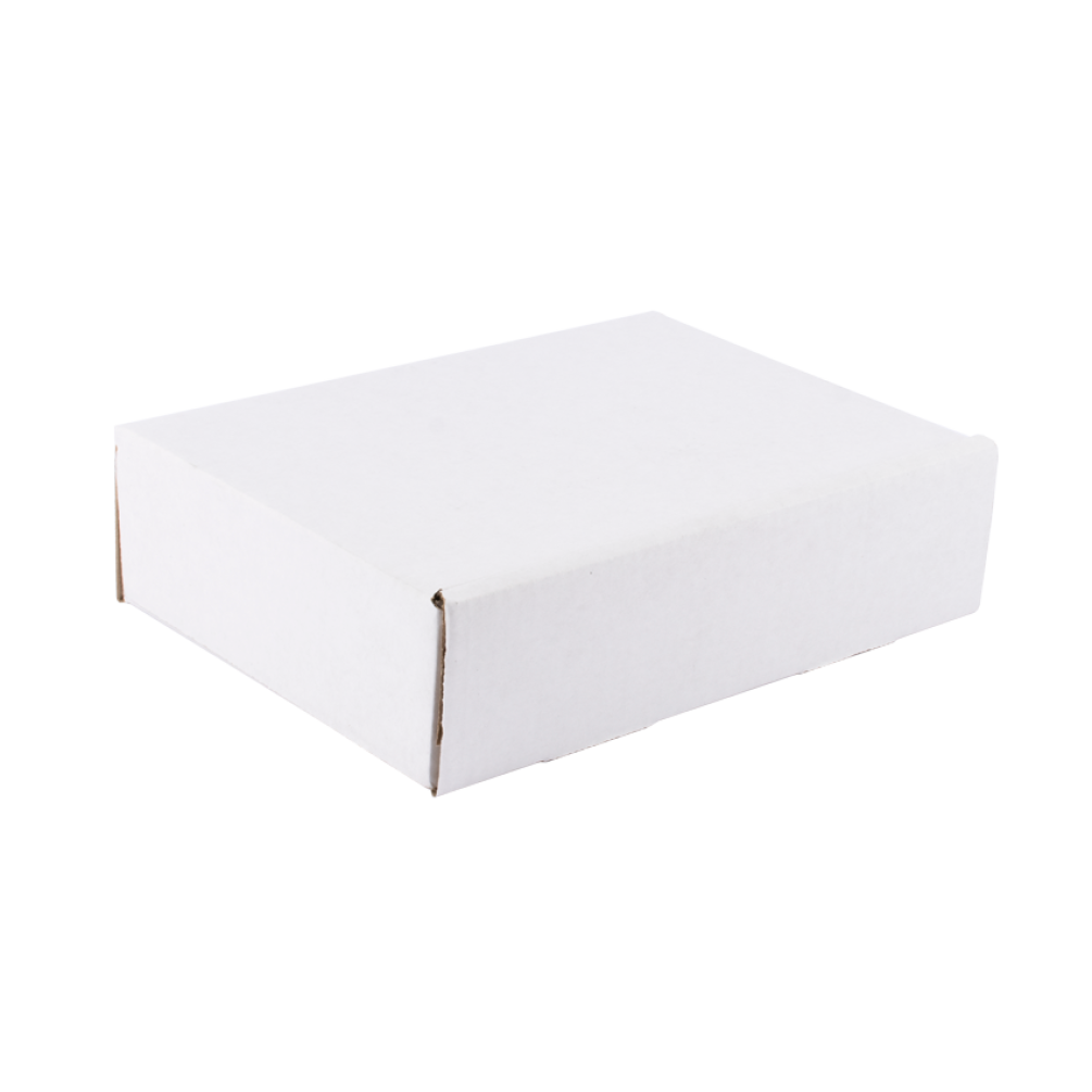 Pack of 50 Medium White Corrugated Postal Boxes - 305 x 213 x 50mm