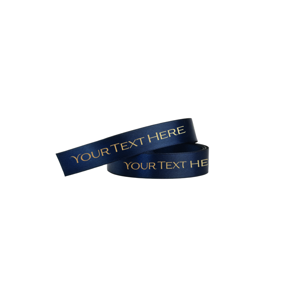 Brandable Navy Ribbon 5 metres x 15mm