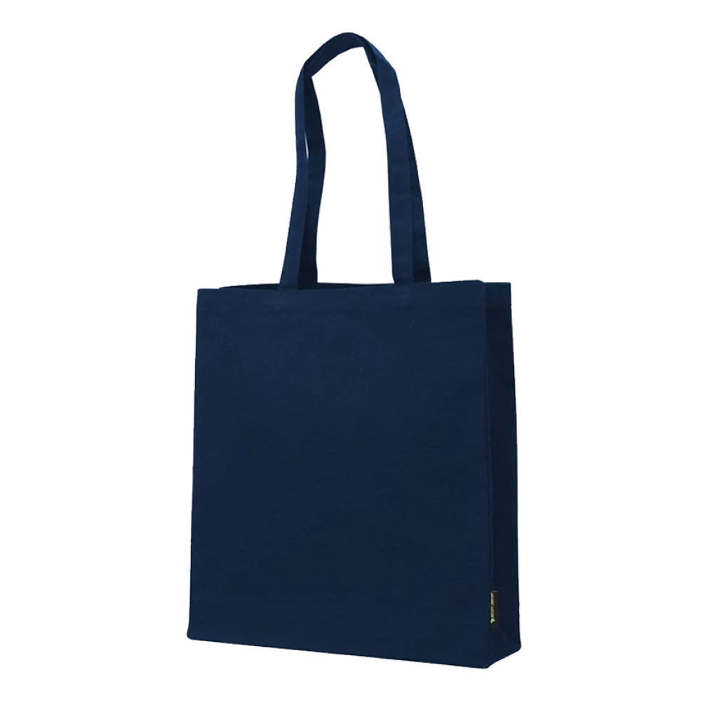 Blue canvas tote bag clearance