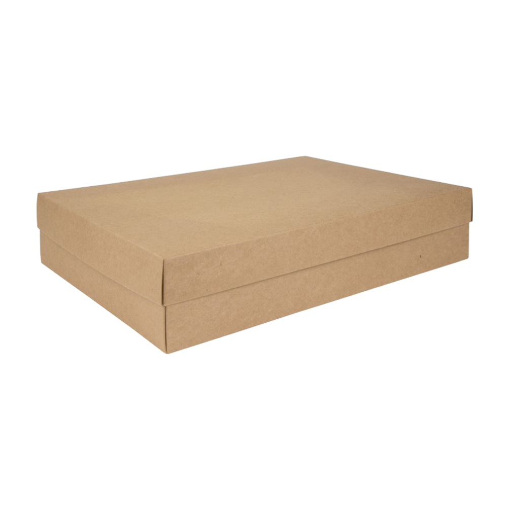 Brown Kraft 2 Piece Flat Packed Shirt Gift Box