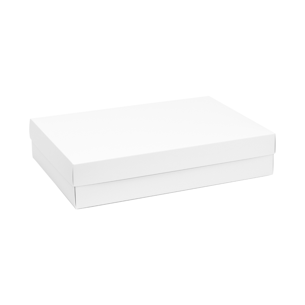 White Gloss 2 Piece Flat Packed Shirt Gift Box