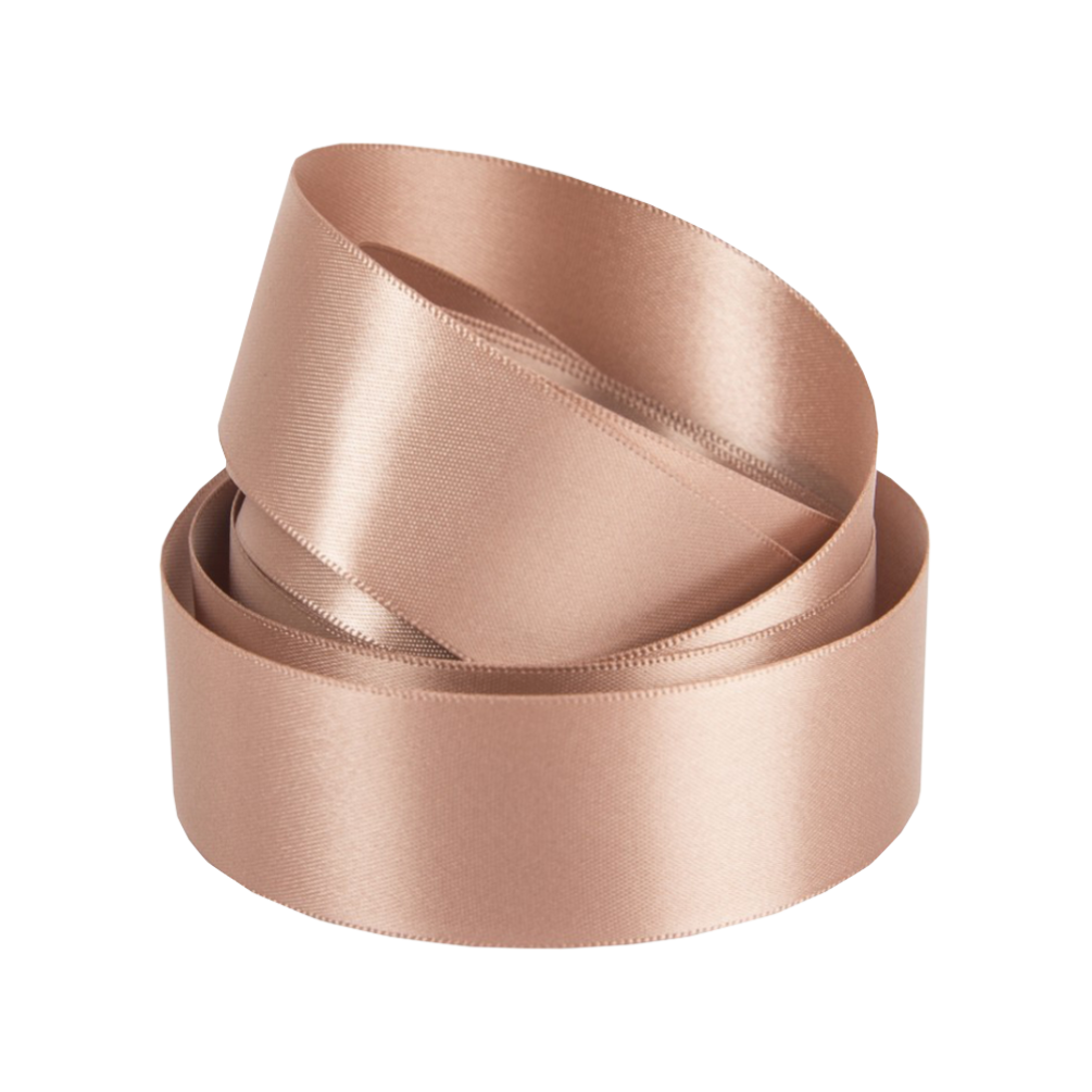 Rose Gold Double Faced Satin Ribbon 20 metres x 25mm