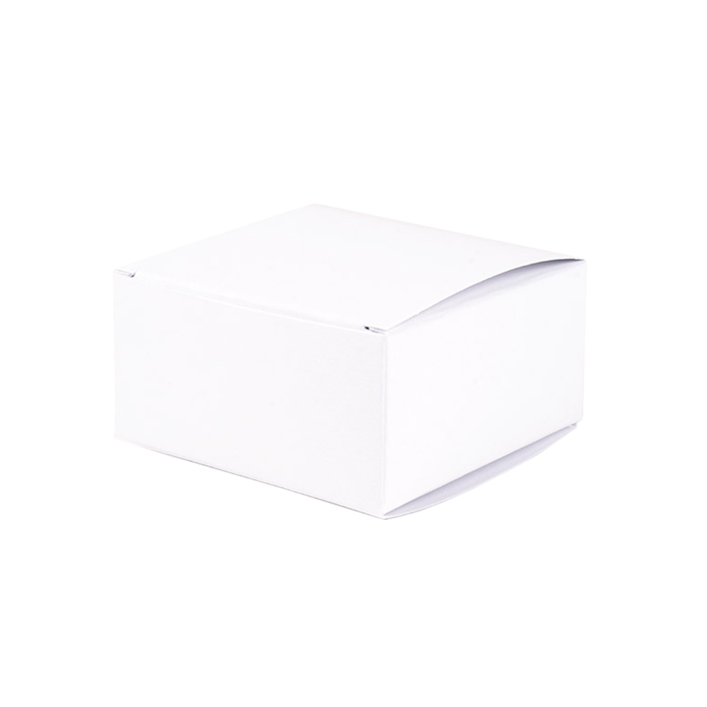 White Matt Flat-Packed Small Square Gift Box 100mm
