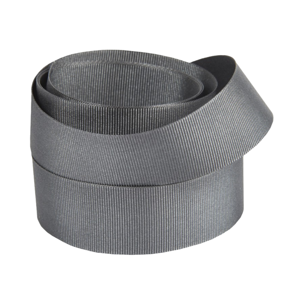 Dark Grey Recycled Grosgrain Ribbon 20 metres x 25mm