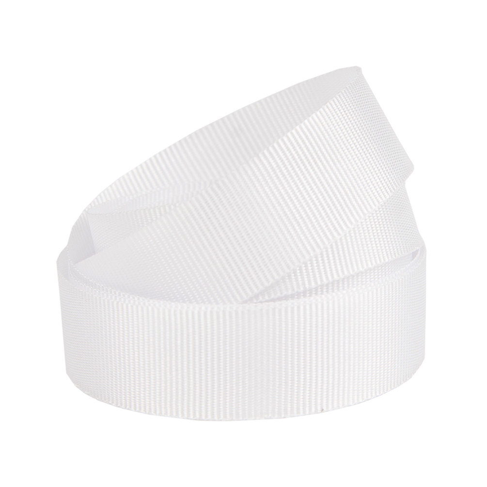 White Recycled Grosgrain Ribbon 20 metres x 15mm