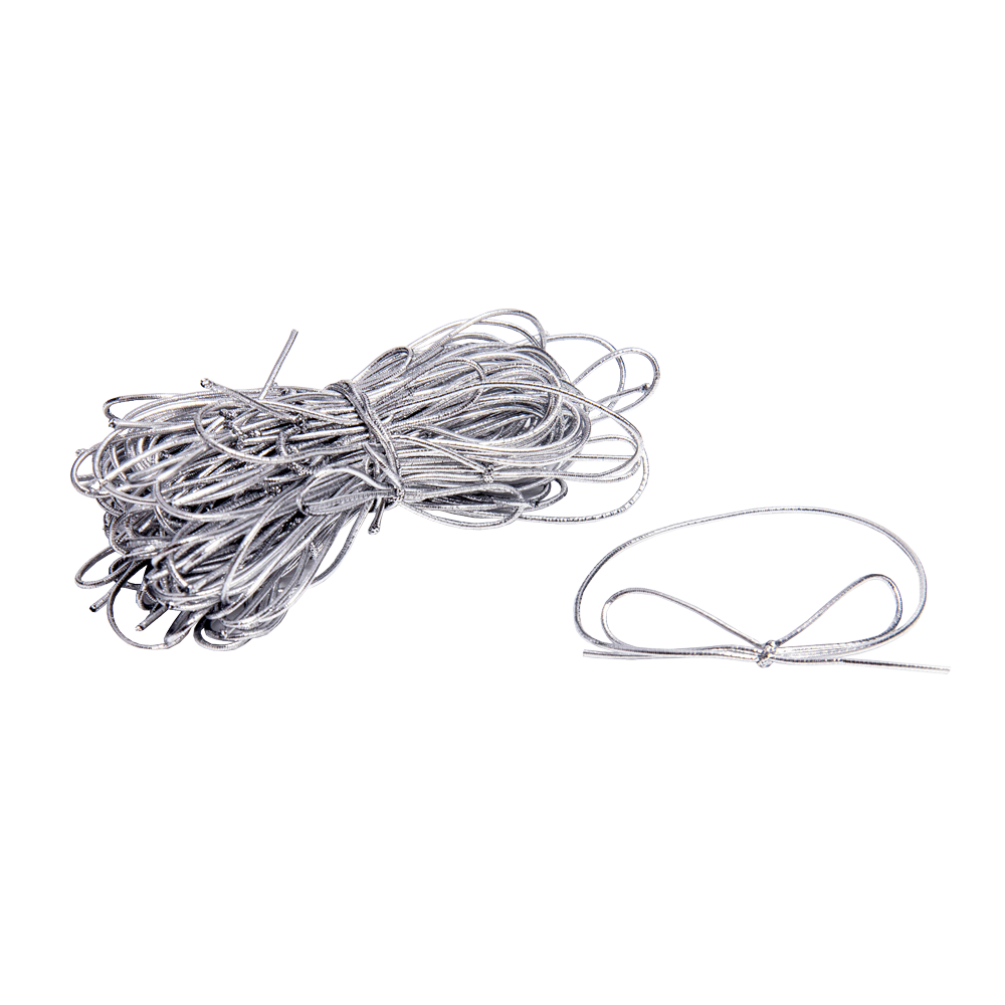 Silver Bow Stretch Loops - Pack of 50 - 11cm-20cm
