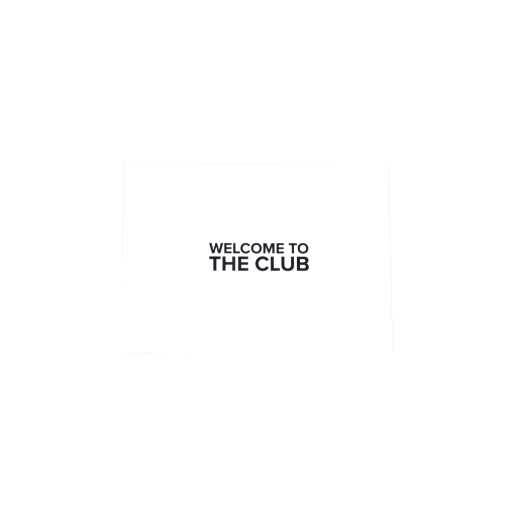 Welcome to the Club A6 Note Card in Black Foil Print