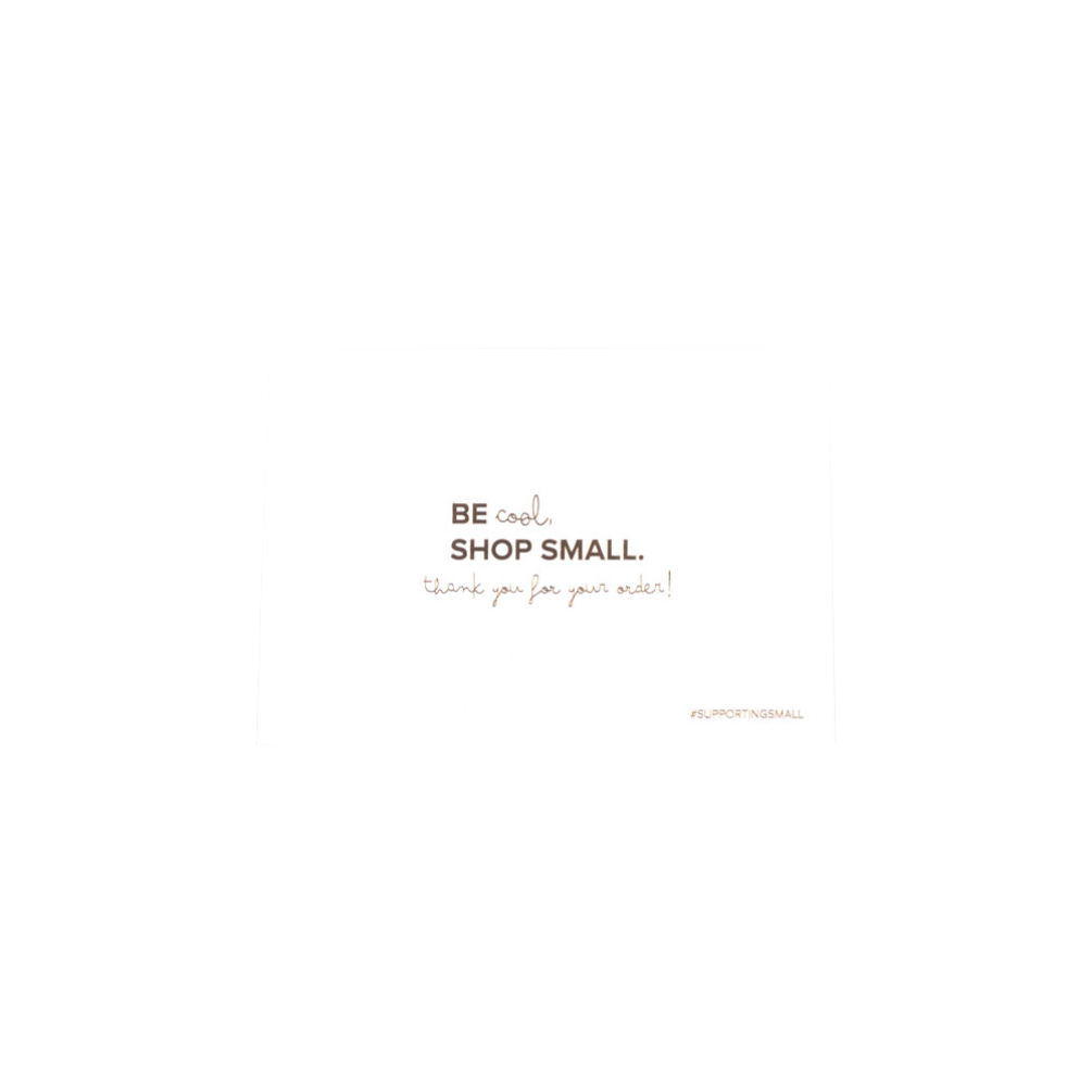 Be Cool Shop Small A6 Note Card Gold Foil Print