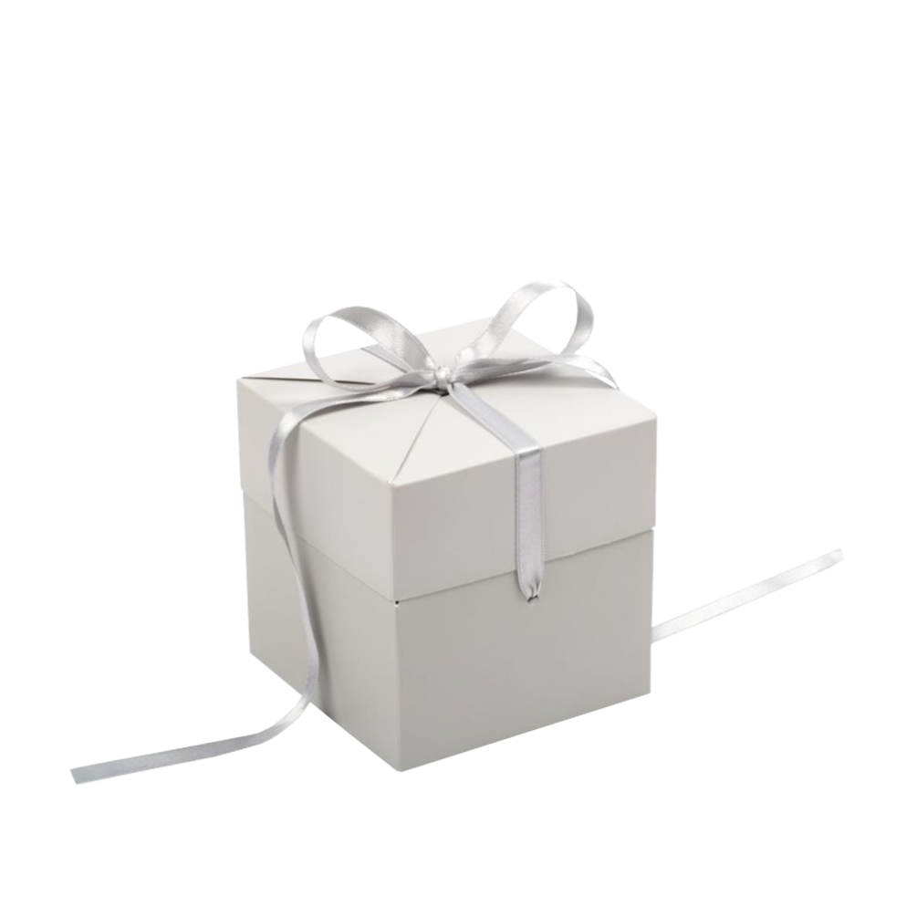 Grey Cube Pop Up Gift Box