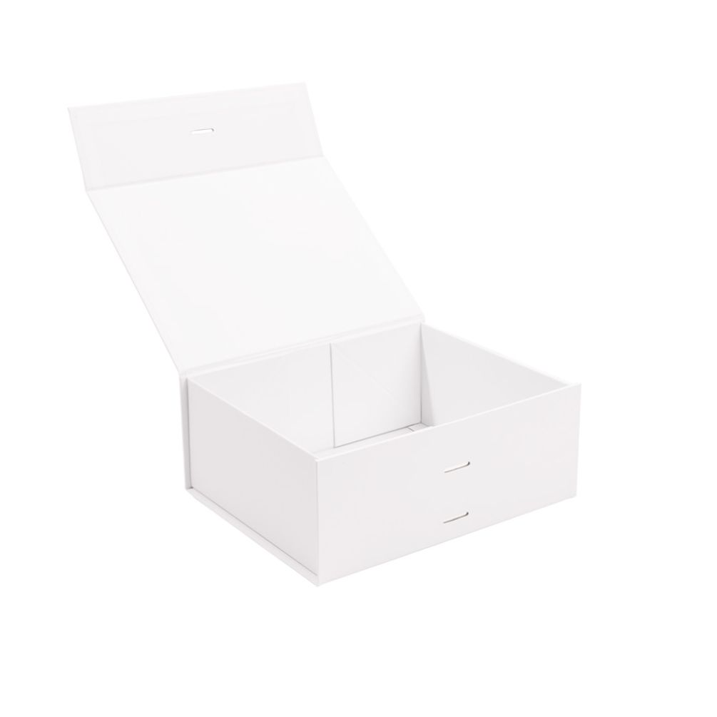 Medium White Gift Box With Cut-Outs For Ribbon