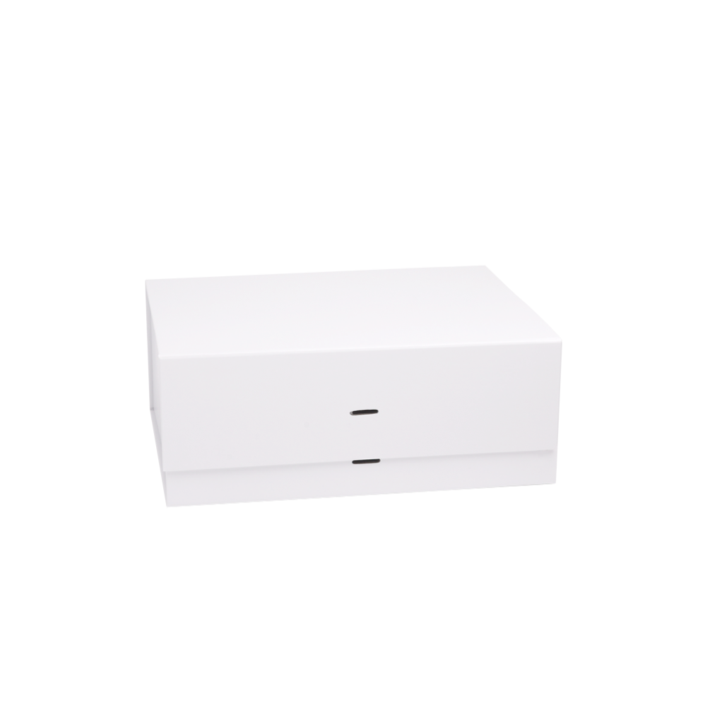 Deep White Gift Box With Cut-Outs For Ribbon