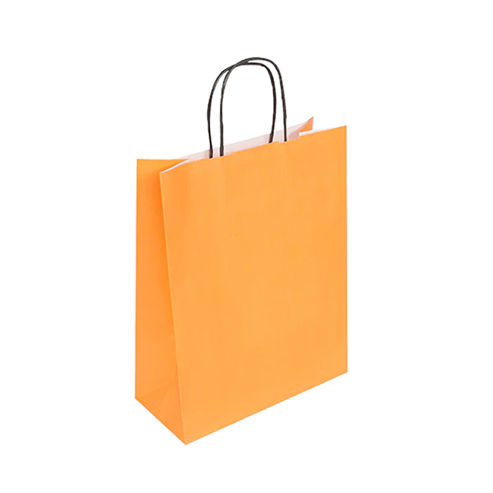 Pack of 150 Medium Blue Paper Gift Bag With Paper Twisted Handles Tiny Box Company