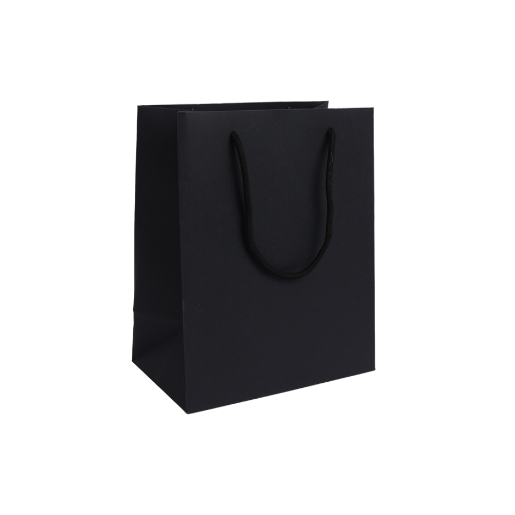 Black Rope Handle Paper Gift Bag – Medium Portrait