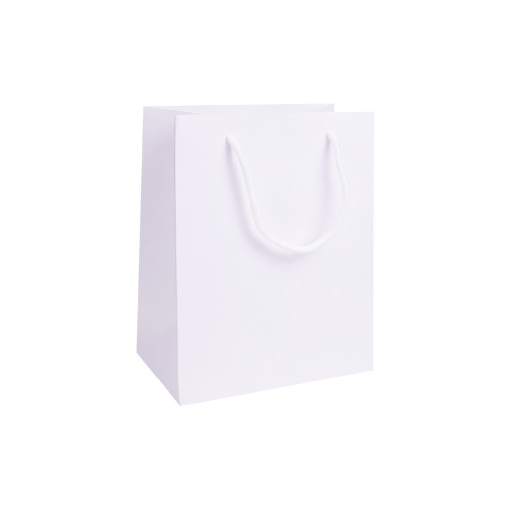 White Rope Handle Paper Gift Bag – Medium Portrait