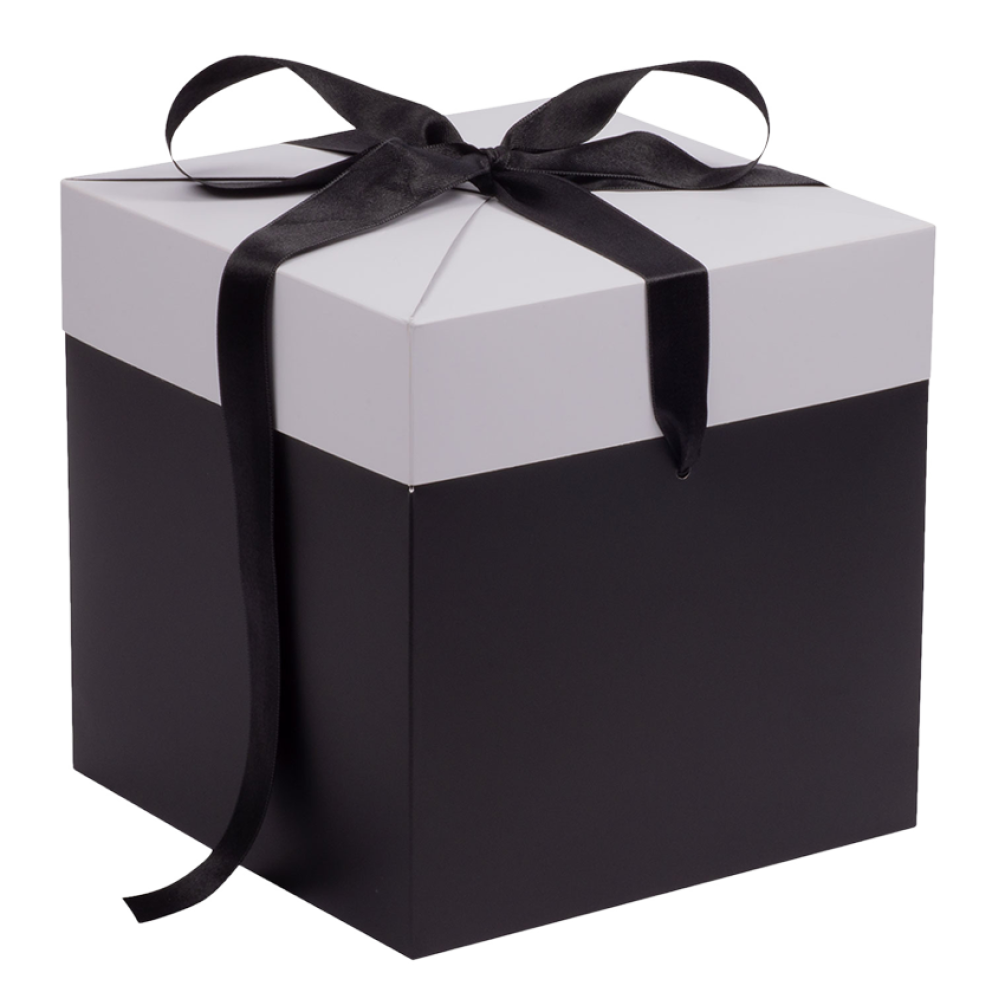 Black and White Extra Large Cube Pop Up Gift Box