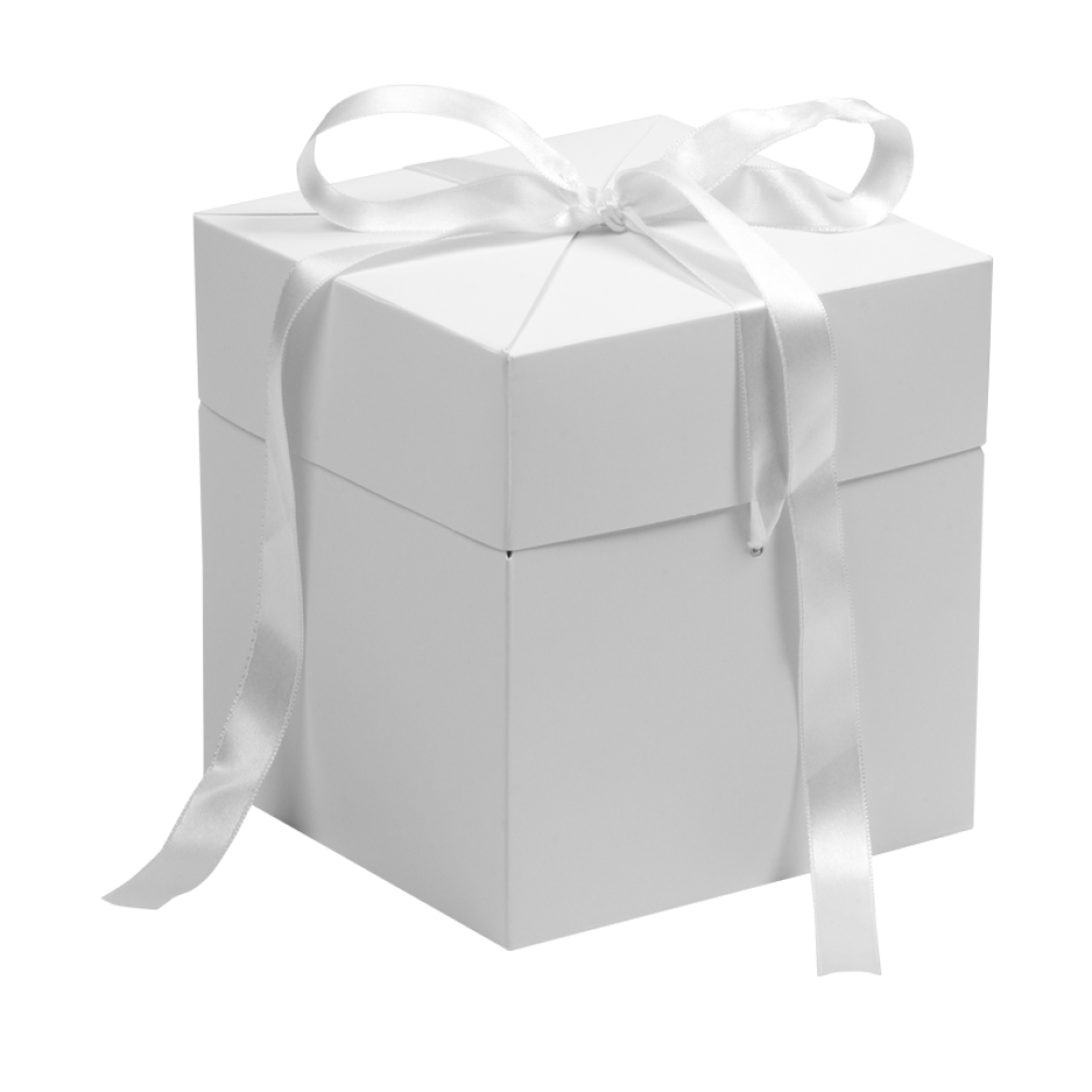 White Large Cube Pop Up Gift Box