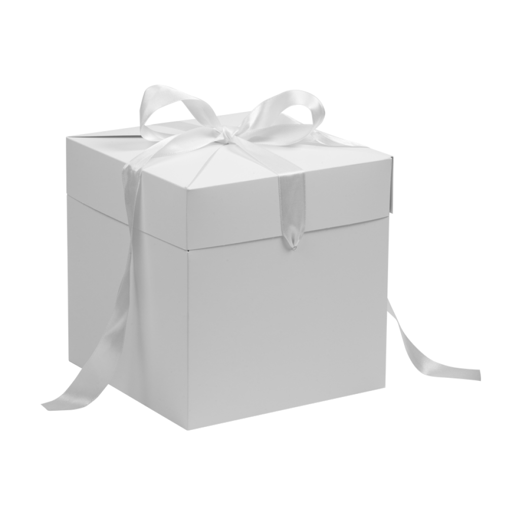 White Extra Large Cube Pop Up Gift Box
