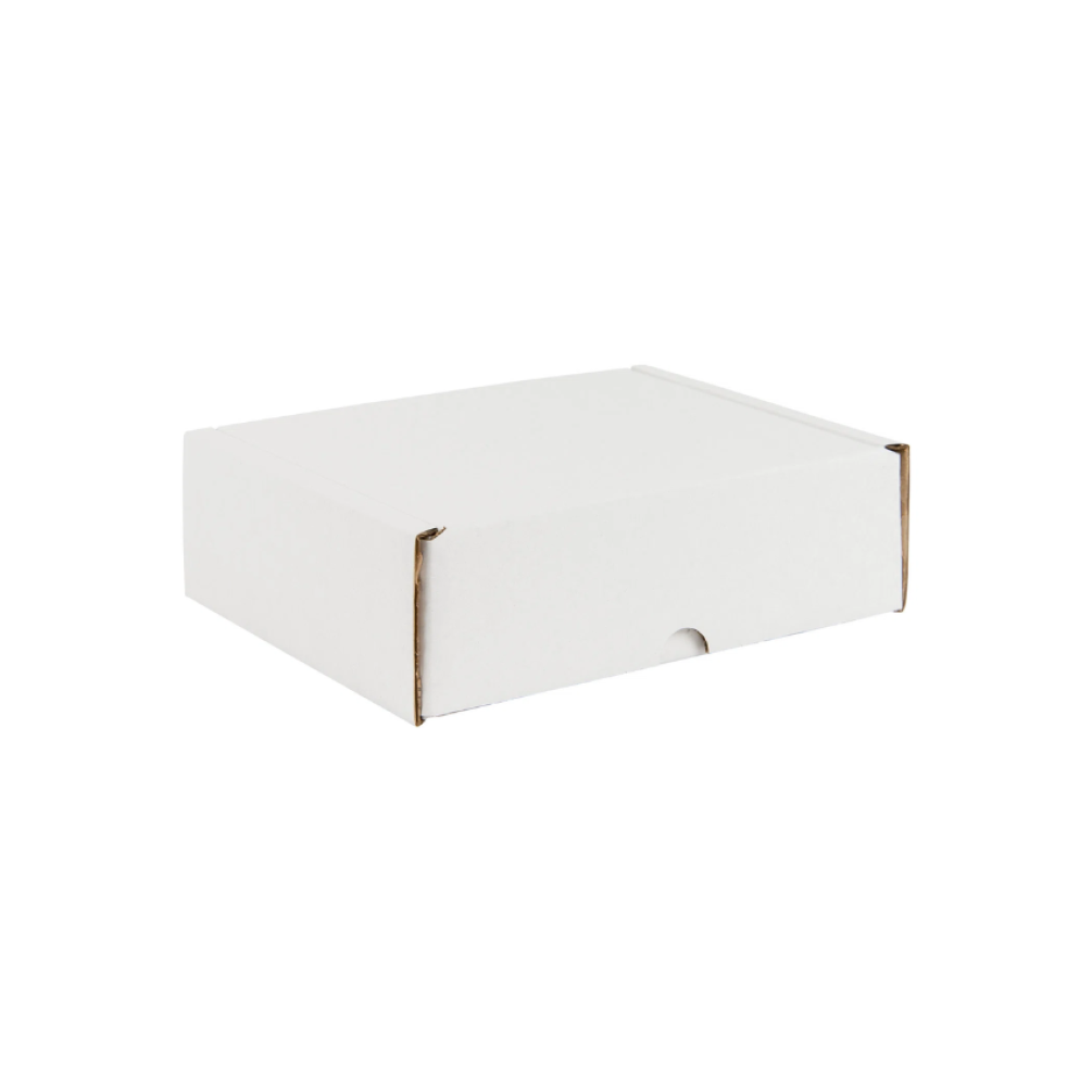 White Corrugated Postal Box 178mm length