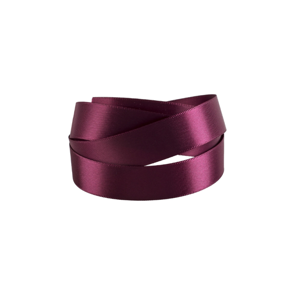 Claret Plum Double Faced Satin Ribbon 10 metres x 15mm