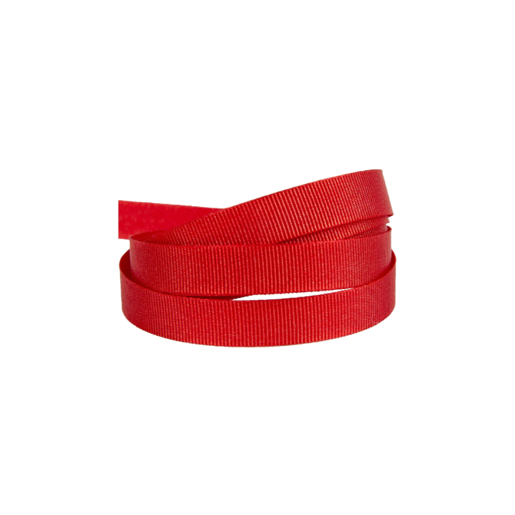 Passion Red Recycled Grosgrain Ribbon 20 metres x 10mm