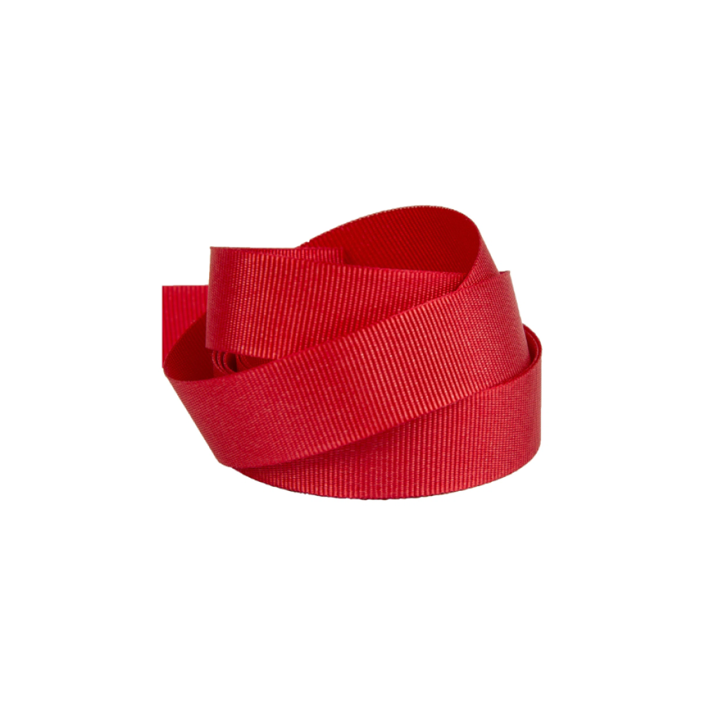 Passion Red Recycled Grosgrain Ribbon 20 metres x 15mm