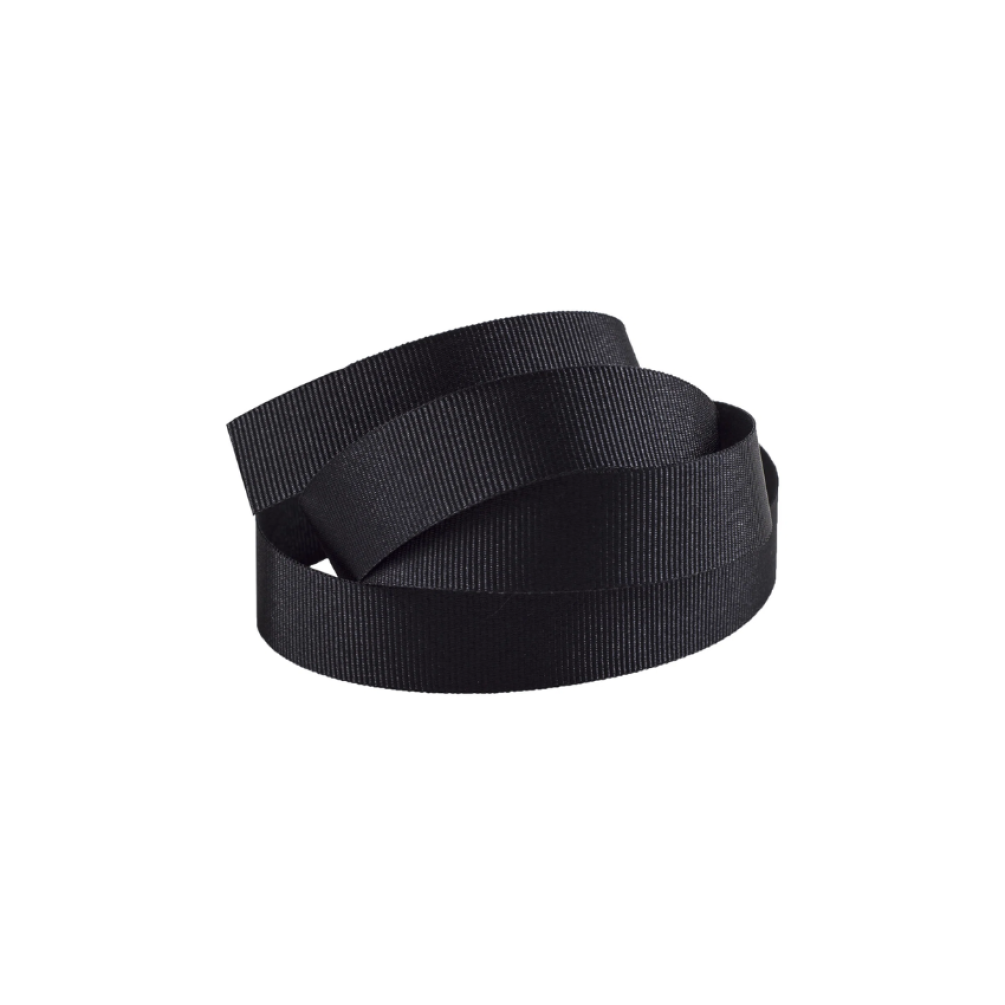 Black Grosgrain Recycled Ribbon 20 metres x 15mm