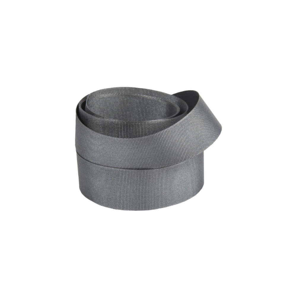 Dark Grey Recycled Grosgrain Ribbon 20 metres x 25mm
