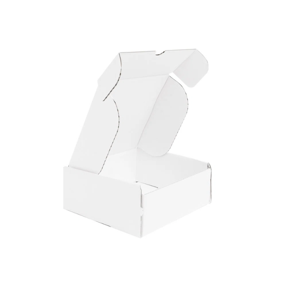 White Corrugated Postal Box White Internal 154mm length