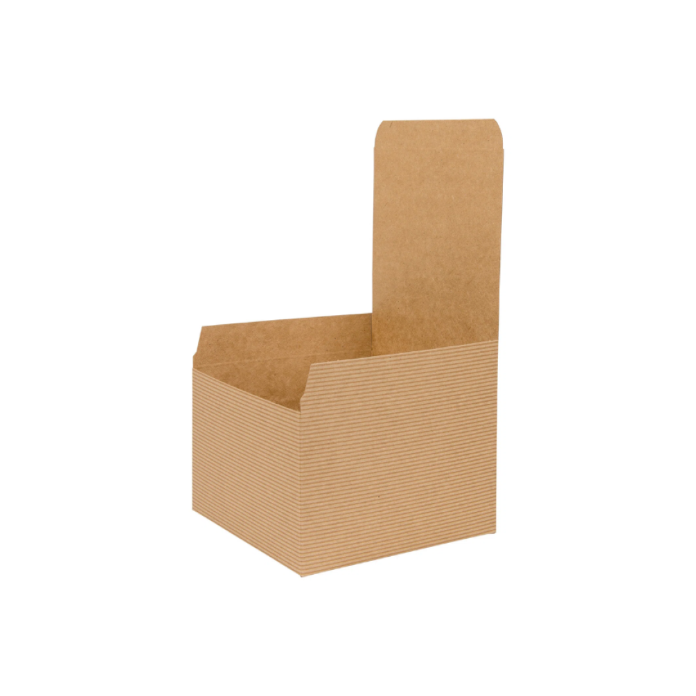 Brown Kraft Recycled Square Flat Packed Gift Box 150mm width