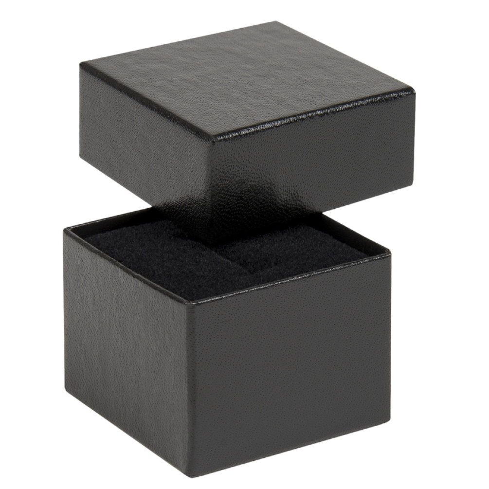 Black Embossed Recycled Ring Box