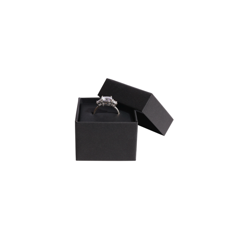 Essentials Small Black Ring Jewellery Gift Box