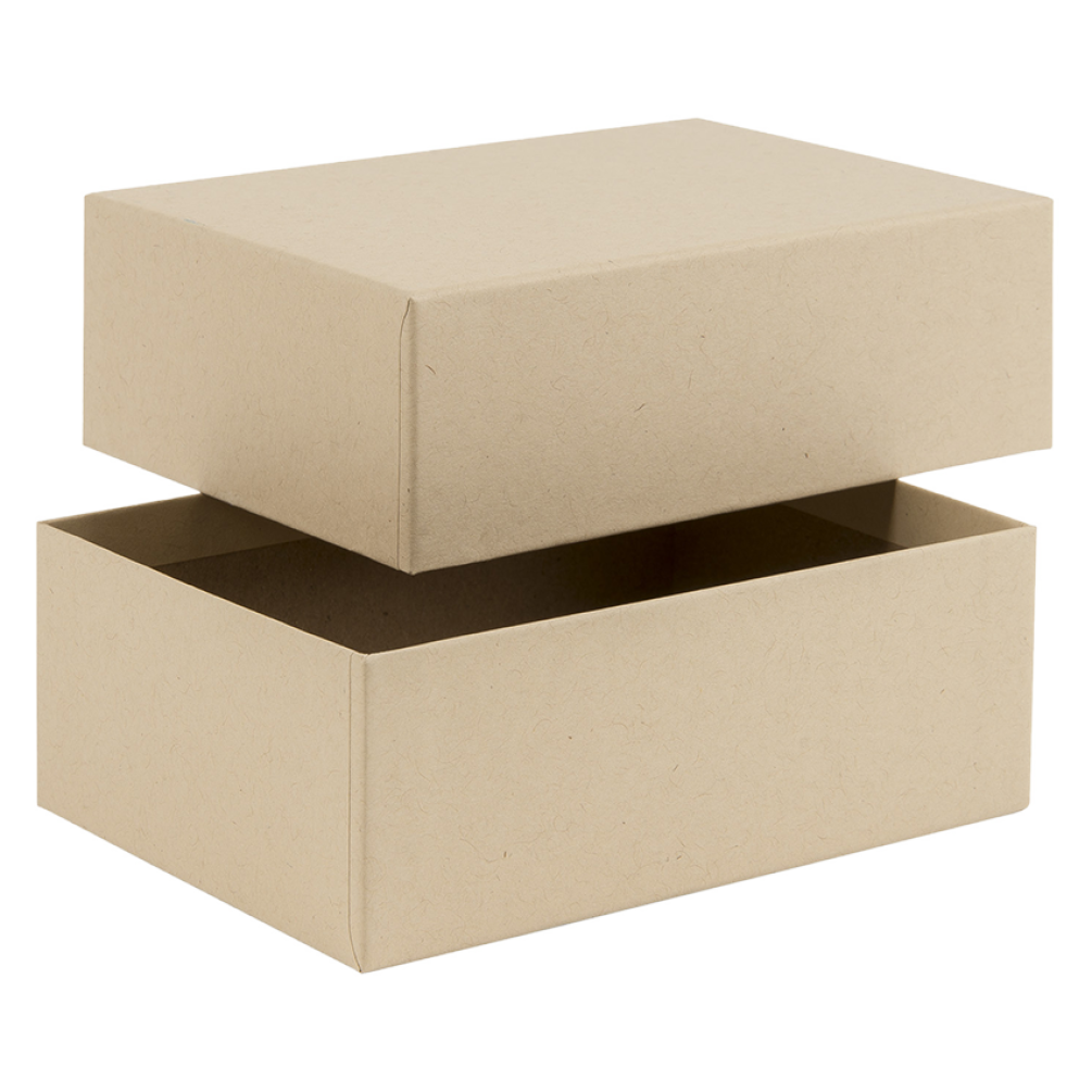 Brown Kraft rigid 2 piece postal box / gift box 140mm length
