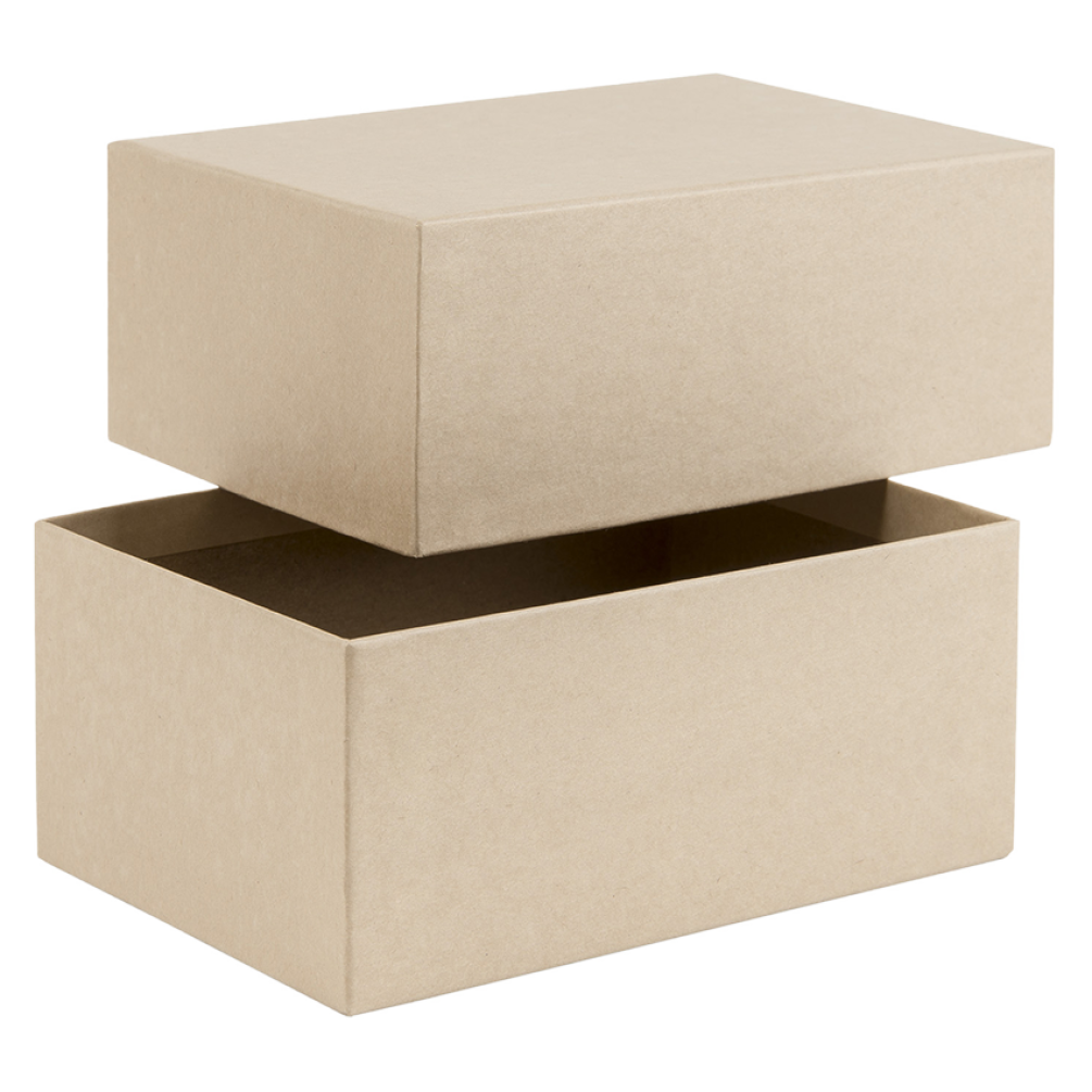 Brown Kraft rigid 2 piece postal box / gift box 145mm length