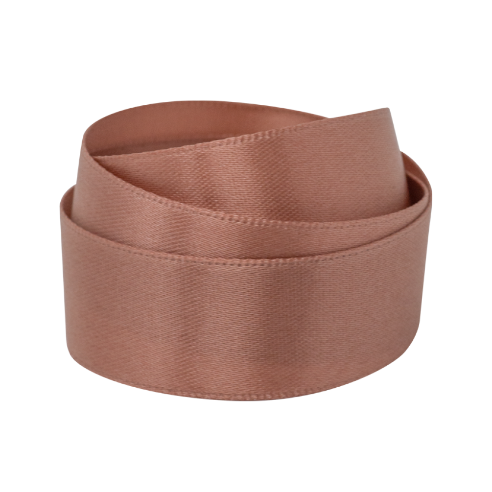 Rose Gold Recycled Double Sided Satin Ribbon 20 metres x 15mm