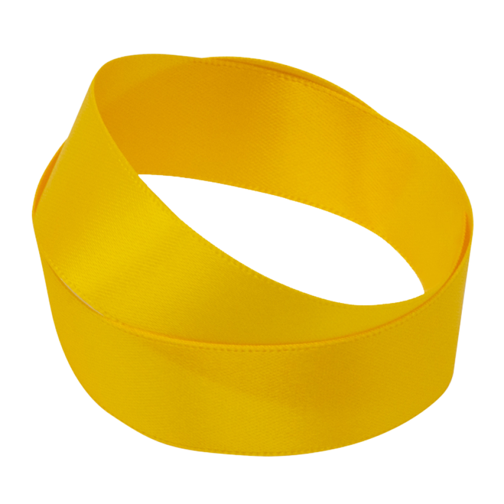 Sunflower Yellow Recycled Double Sided Satin Ribbon 20 metres x 15mm
