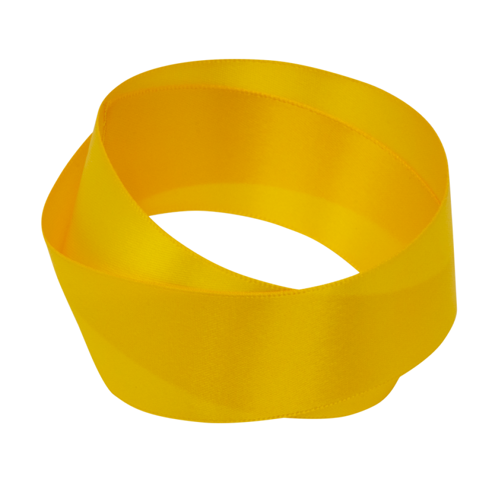 Sunflower Yellow Recycled Double Sided Satin Ribbon 20 metres x 25mm