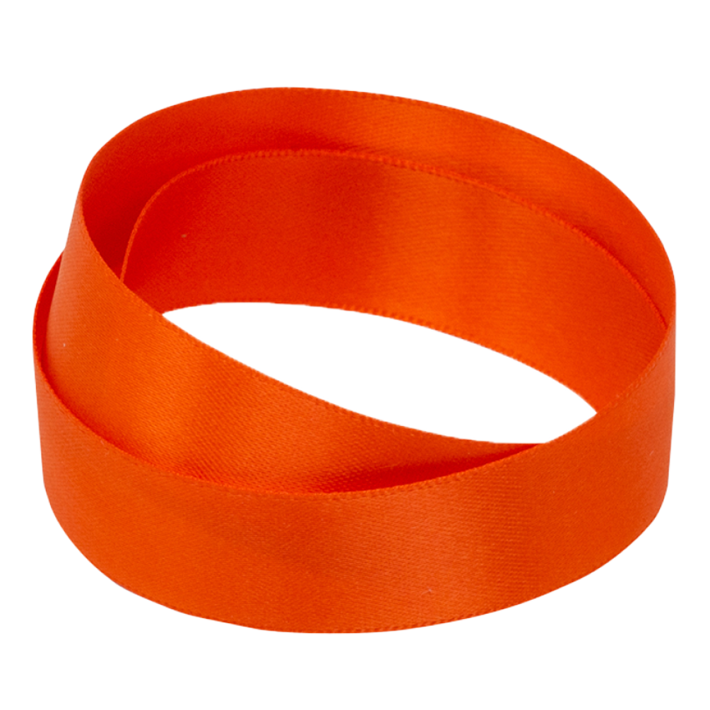 Orange Recycled Double Sided Satin Ribbon 20 metres x 15mm