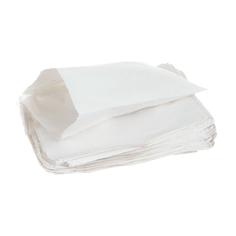 Pack of 1000 Small White Paper Counter Bags