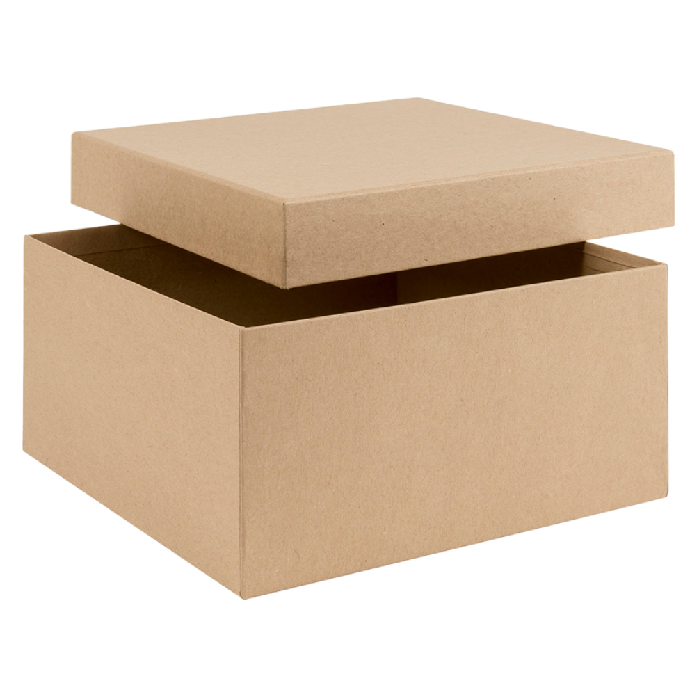 Square cardboard sale boxes with lids