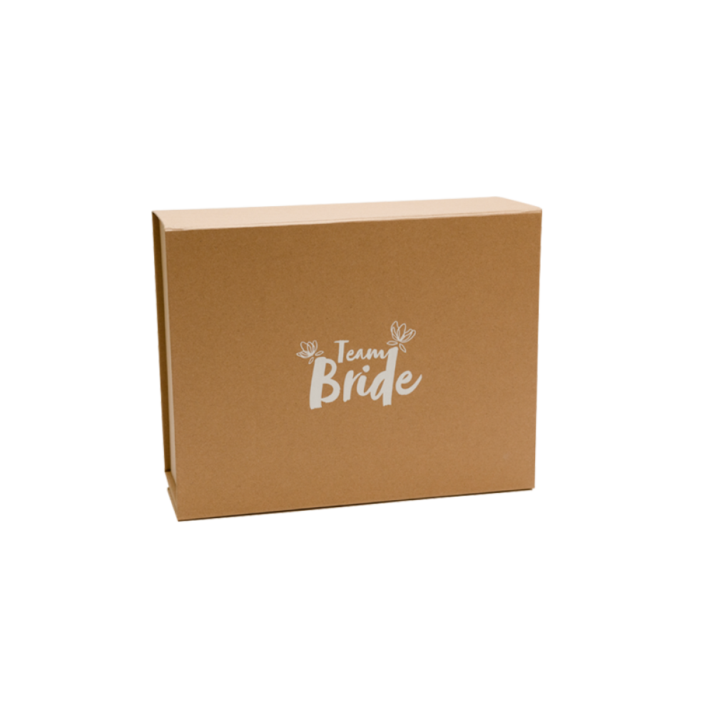 Team Bride Deep Kraft Magentic Wedding Gift Box