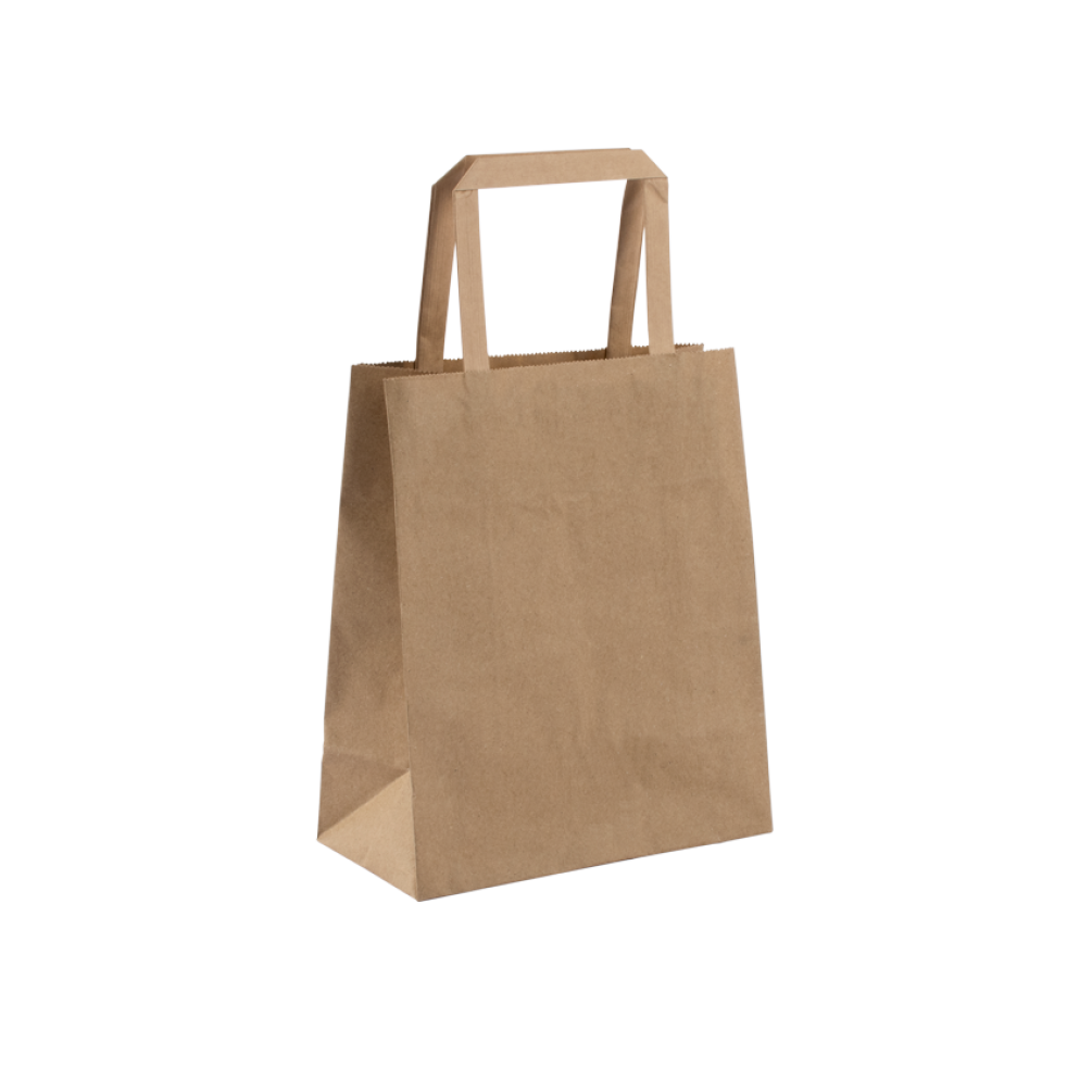 Small Kraft Tape Handle Paper Carrier Bags