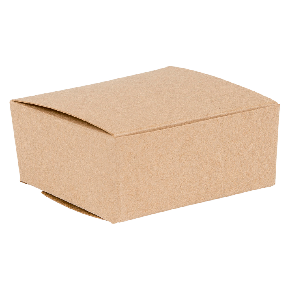 Kraft Truffle Box Flat-Packed - Four Truffles