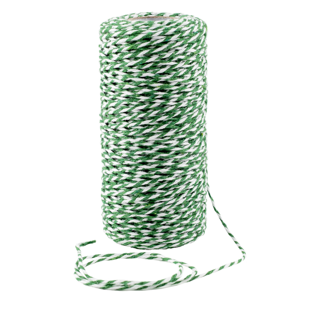 Green & White Twine 100 metres